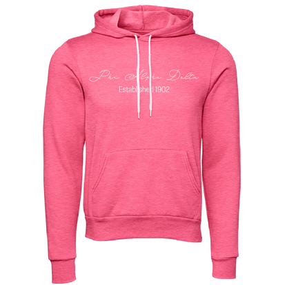 Phi Alpha Delta Embroidered Scripted Name Hooded Sweatshirts