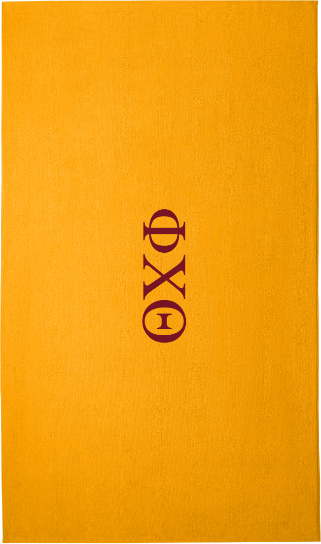 Phi Chi Theta Lettered Beach Towels