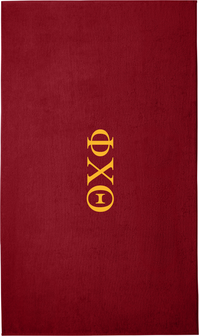 Phi Chi Theta Lettered Beach Towels