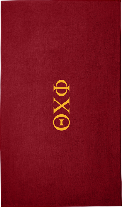 Phi Chi Theta Lettered Beach Towels