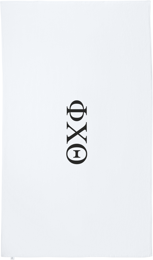 Phi Chi Theta Lettered Beach Towels