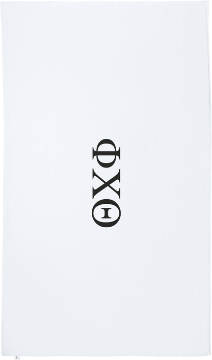 Phi Chi Theta Lettered Beach Towels