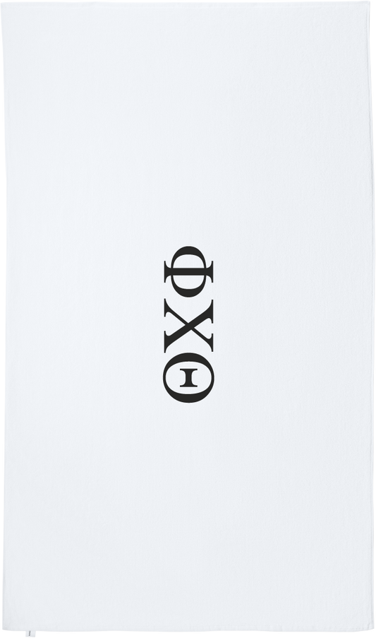 Phi Chi Theta Lettered Beach Towels