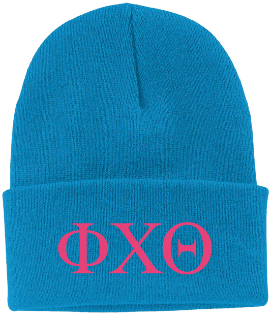 Phi Chi Theta Lettered Beanies