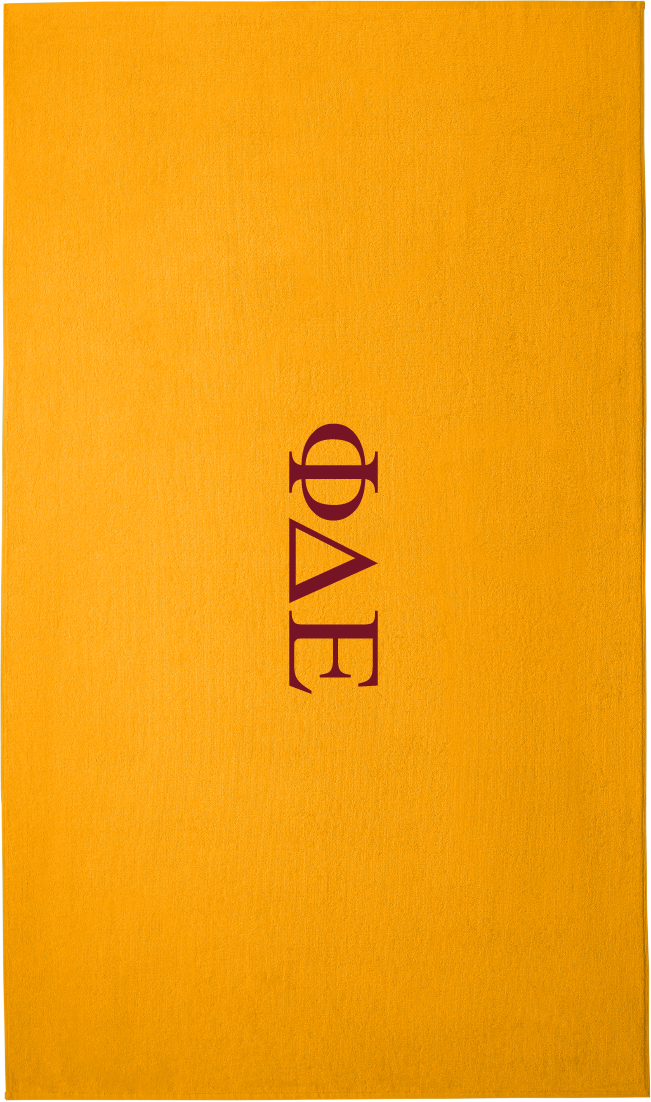 Phi Delta Epsilon Lettered Beach Towels