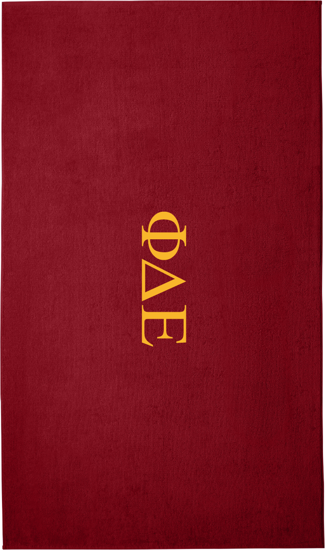 Phi Delta Epsilon Lettered Beach Towels