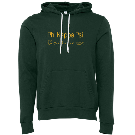 Phi Kappa Psi Embroidered Printed Name Hooded Sweatshirts