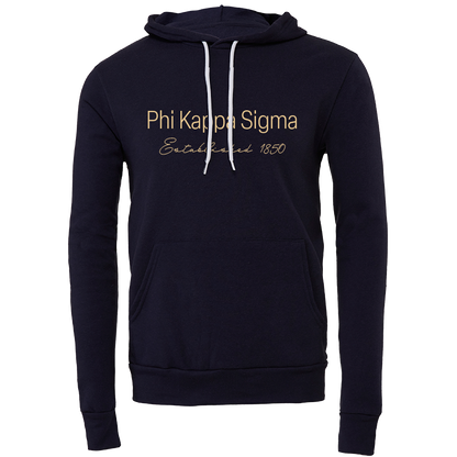 Phi Kappa Sigma Embroidered Printed Name Hooded Sweatshirts