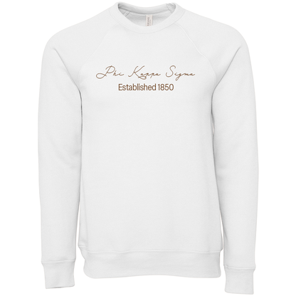 Phi Kappa Sigma Embroidered Scripted Name Crewneck Sweatshirts
