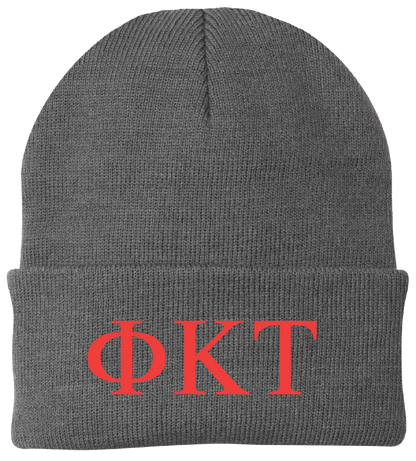 Phi Kappa Tau Lettered Beanies