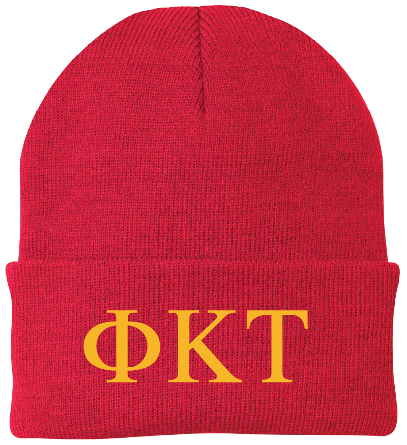 Phi Kappa Tau Lettered Beanies