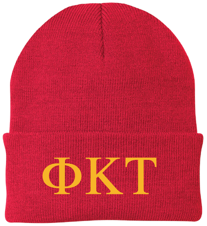 Phi Kappa Tau Lettered Beanies