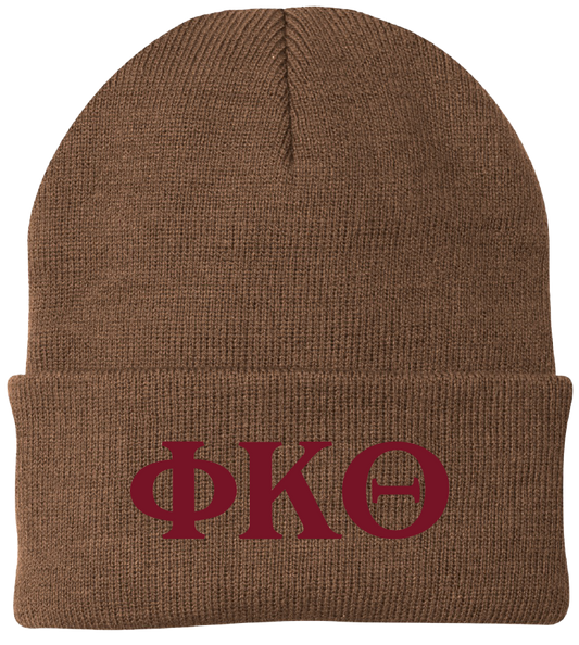 Phi Kappa Theta Lettered Beanies