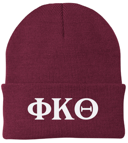 Phi Kappa Theta Lettered Beanies