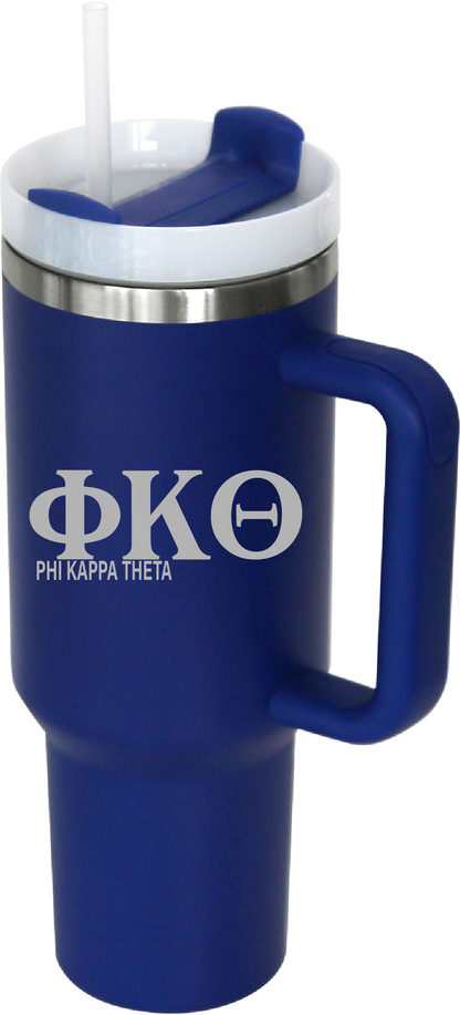 Phi Kappa Theta Lettered 40oz Tumblers