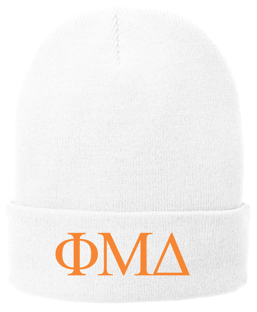 Phi Mu Delta Lettered Beanies