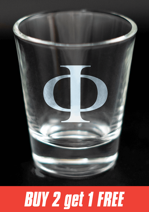 Greek Letter Shot Glasses