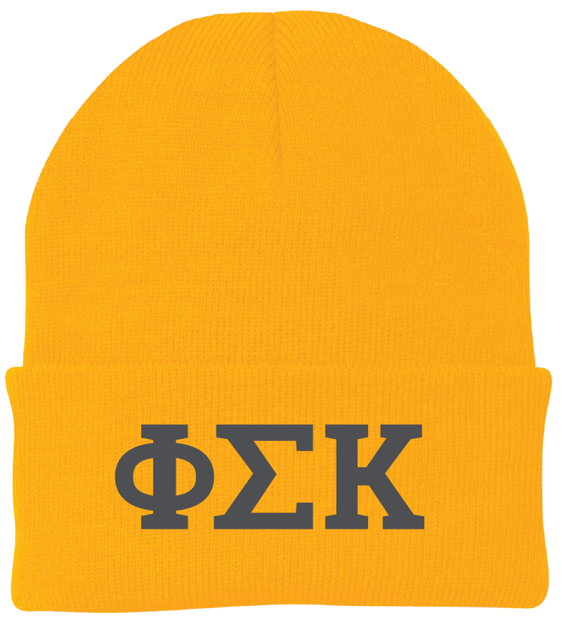 Phi Sigma Kappa Lettered Beanies