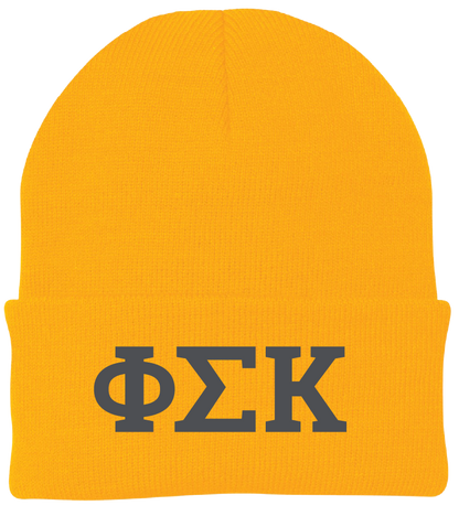 Phi Sigma Kappa Lettered Beanies