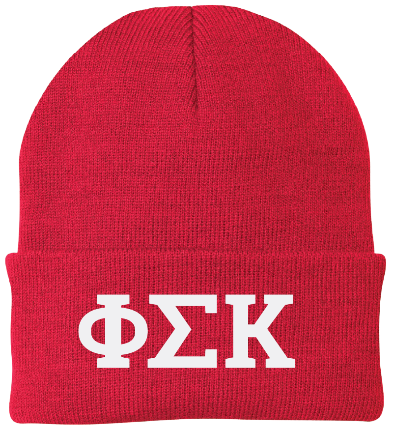 Phi Sigma Kappa Lettered Beanies