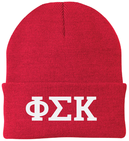 Phi Sigma Kappa Lettered Beanies