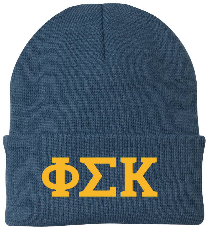 Phi Sigma Kappa Lettered Beanies