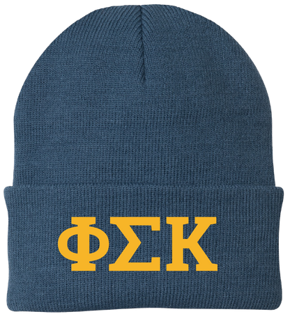 Phi Sigma Kappa Lettered Beanies