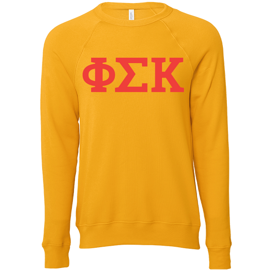 Phi Sigma Kappa Embroidered Lettered Crewneck Sweatshirts