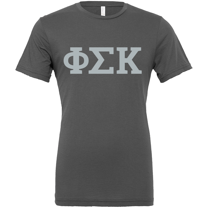 Phi Sigma Kappa Lettered Short Sleeve T-Shirts