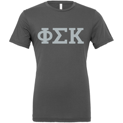 Phi Sigma Kappa Lettered Short Sleeve T-Shirts