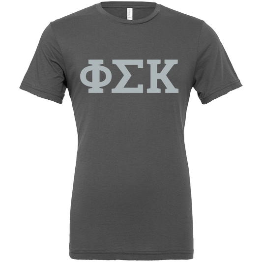 Phi Sigma Kappa Lettered Short Sleeve T-Shirts