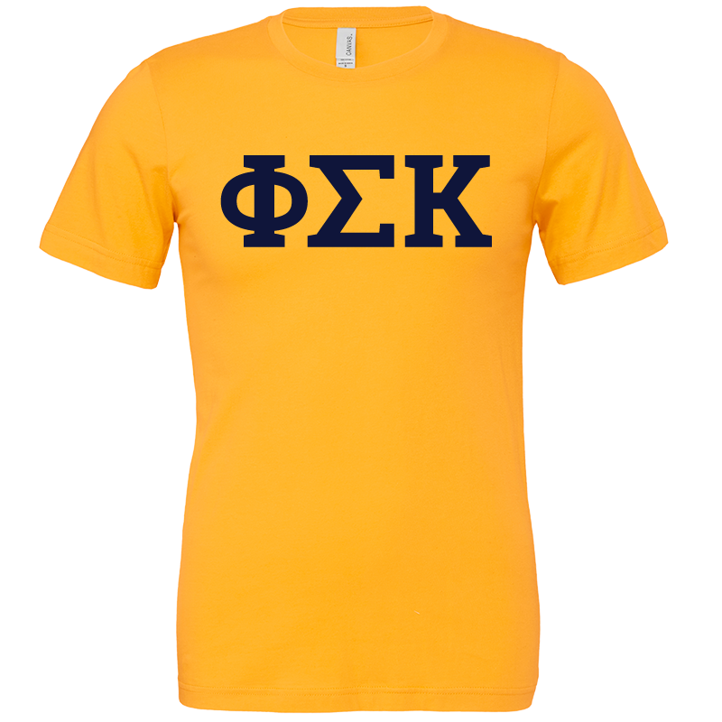 Phi Sigma Kappa Lettered Short Sleeve T-Shirts