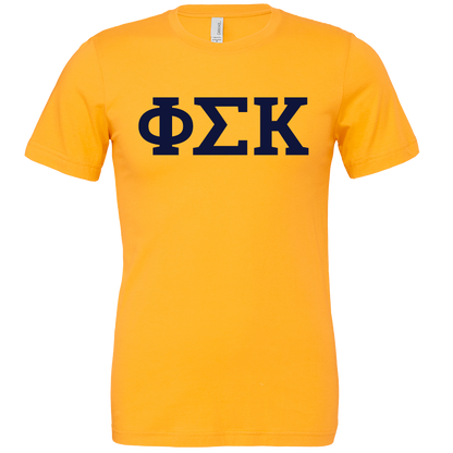 Phi Sigma Kappa Lettered Short Sleeve T-Shirts