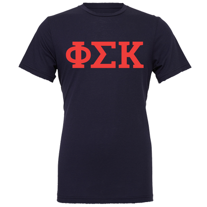 Phi Sigma Kappa Lettered Short Sleeve T-Shirts