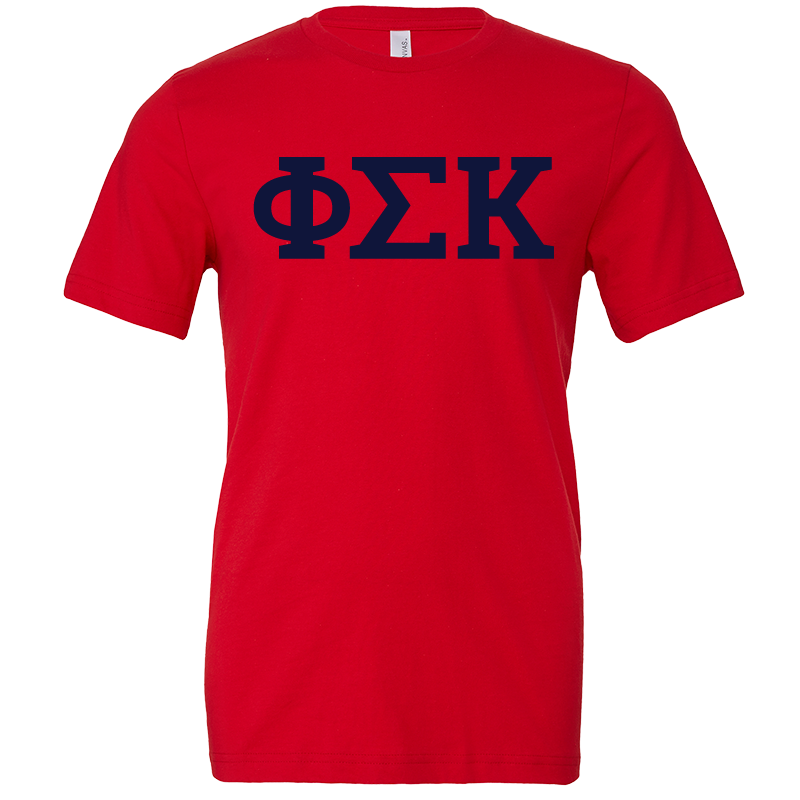 Phi Sigma Kappa Lettered Short Sleeve T-Shirts