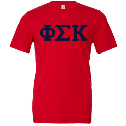 Phi Sigma Kappa Lettered Short Sleeve T-Shirts