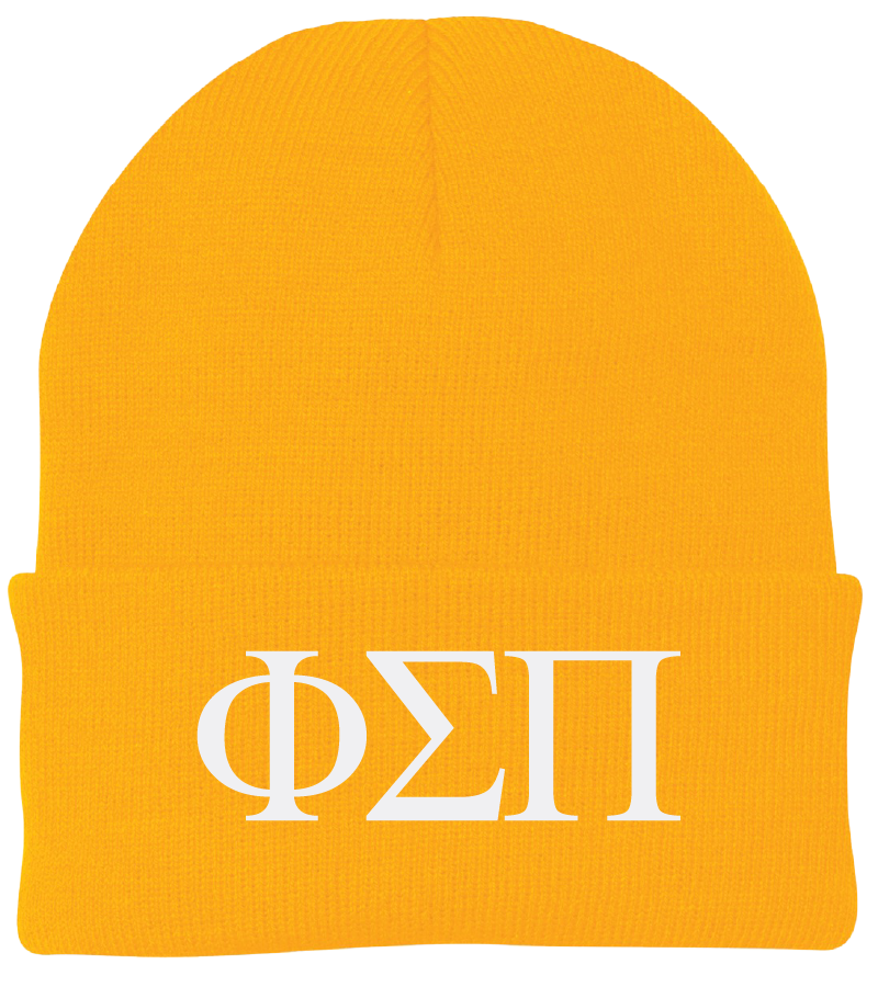 Phi Sigma Pi Lettered Beanies