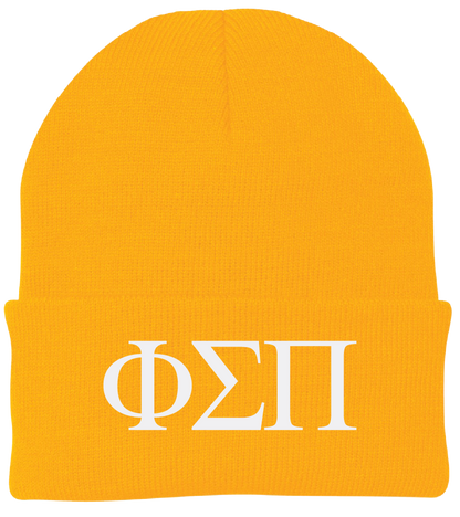 Phi Sigma Pi Lettered Beanies