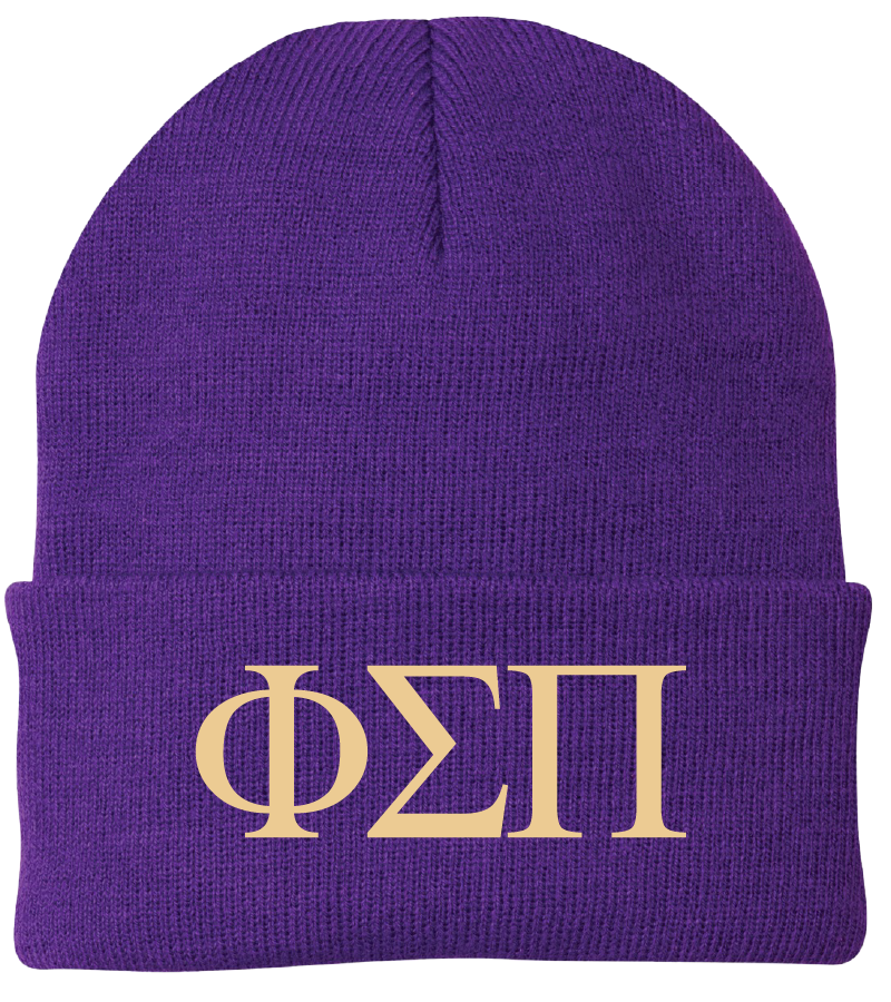 Phi Sigma Pi Lettered Beanies