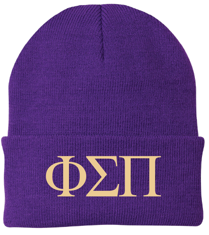 Phi Sigma Pi Lettered Beanies