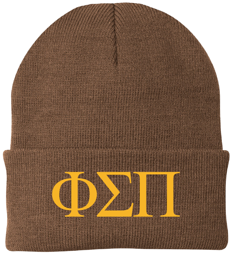 Phi Sigma Pi Lettered Beanies