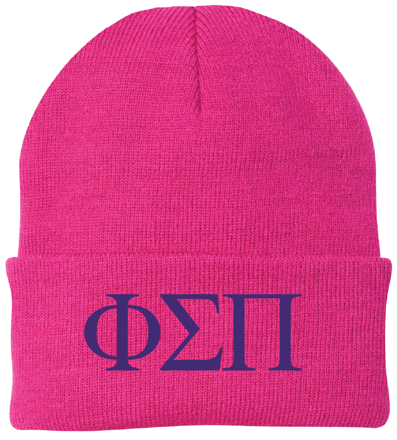 Phi Sigma Pi Lettered Beanies