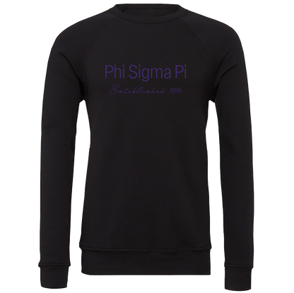 Phi Sigma Pi Embroidered Printed Name Crewneck Sweatshirts