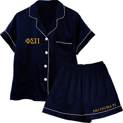 Phi Sigma Pi Embroidered Ladies' Pajama Sets