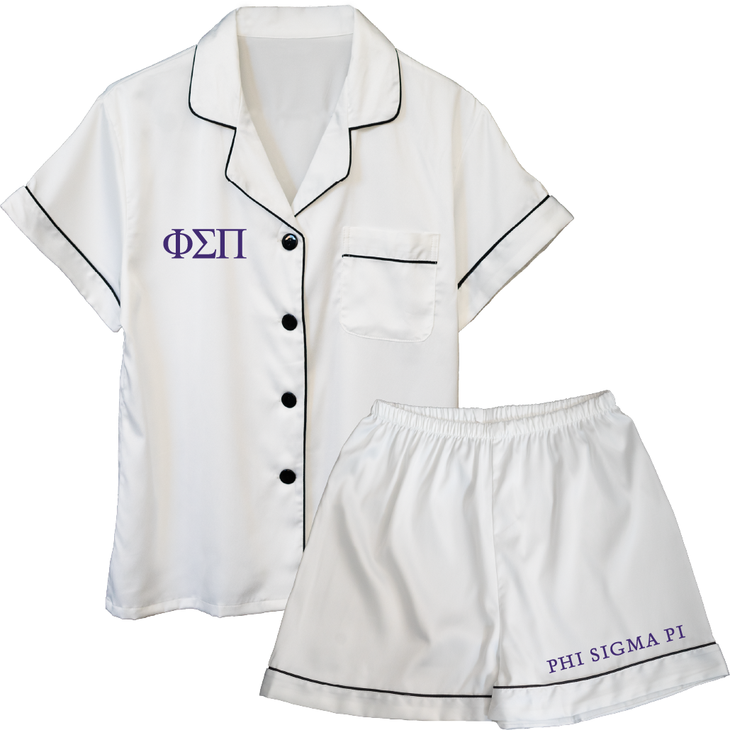 Phi Sigma Pi Embroidered Ladies' Pajama Sets