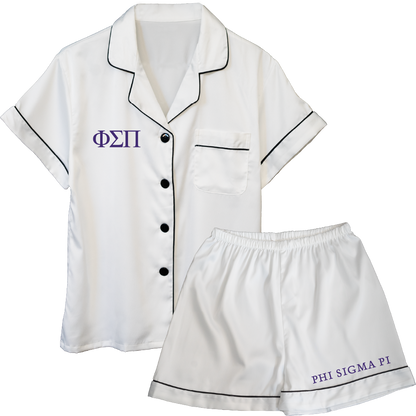 Phi Sigma Pi Embroidered Ladies' Pajama Sets