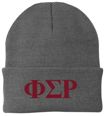 Phi Sigma Rho Lettered Beanies