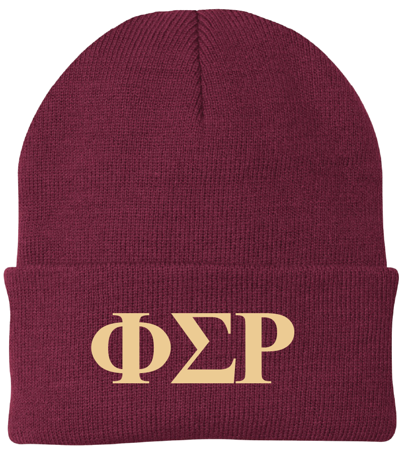 Phi Sigma Rho Lettered Beanies