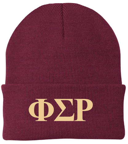 Phi Sigma Rho Lettered Beanies