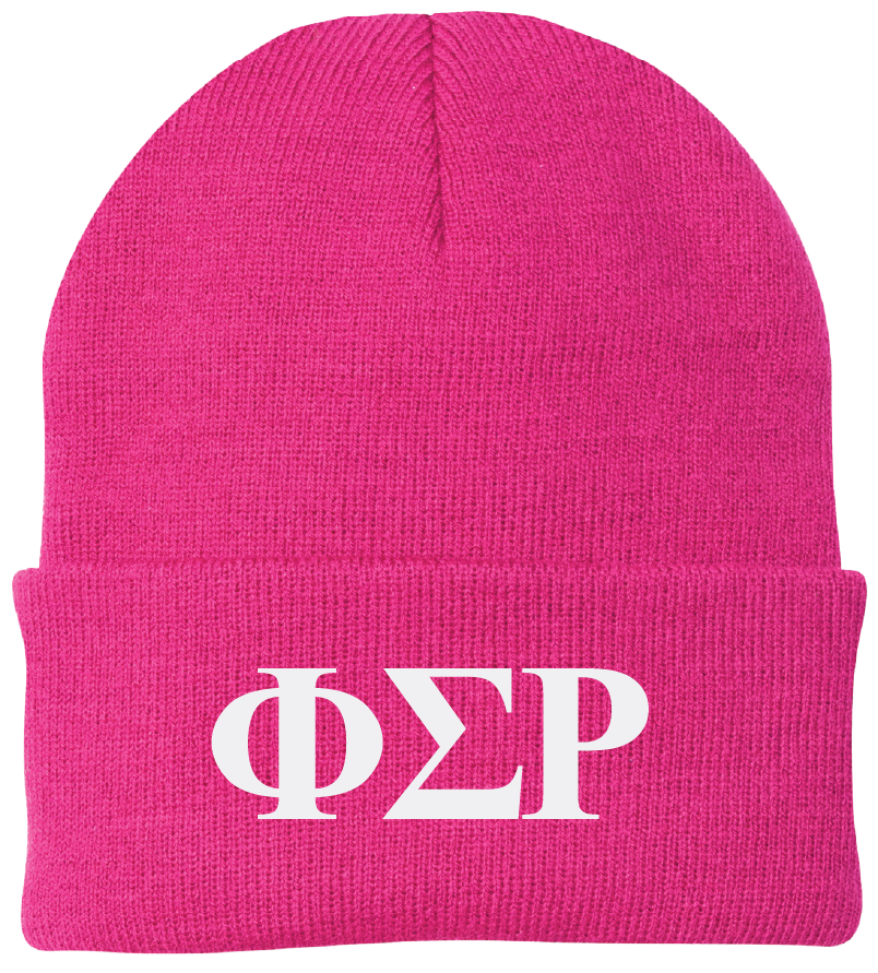 Phi Sigma Rho Lettered Beanies